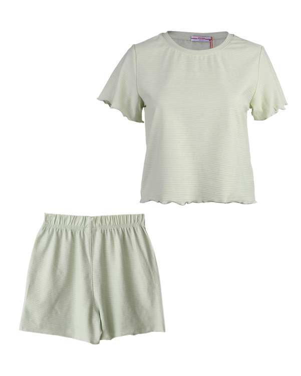 ست تی شرت و شلوارک زنانه سبز روشن جی پی ای JPA کد 4022012257