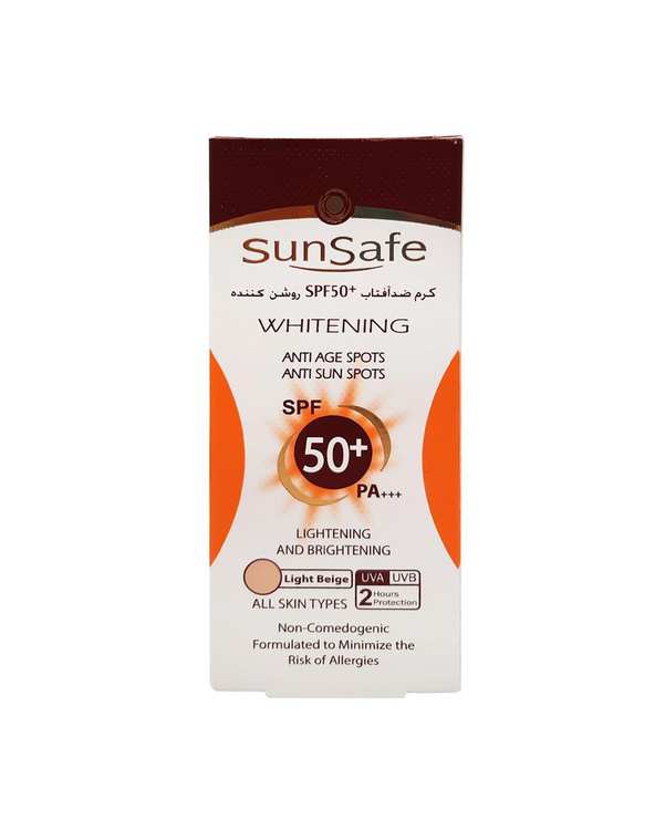 کرم ضد آفتاب رنگی SPF50+ روشن کننده سان سیف Sun Safe حجم 50ml