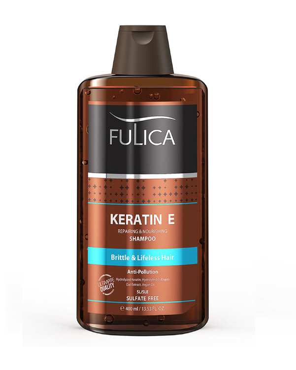 شامپو مو بدون سولفات تقویت کننده و ترمیم کننده فولیکا Fulica مدل Keratin E