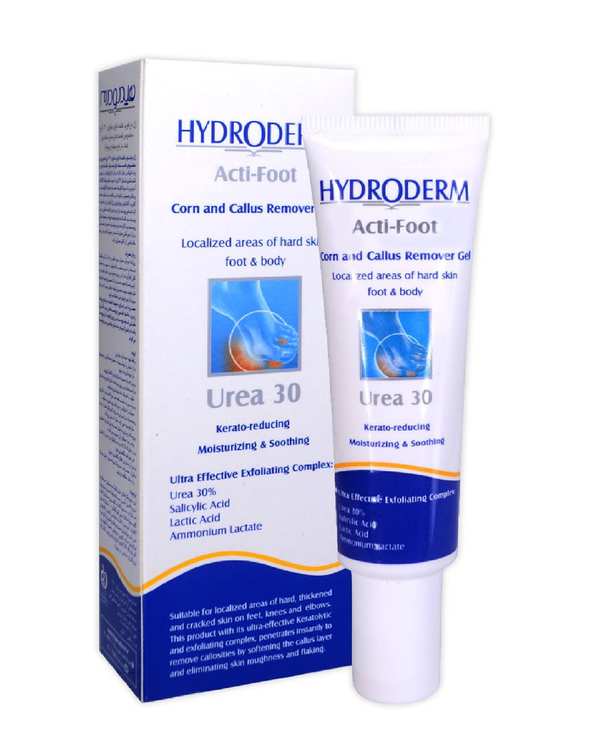 ژل برطرف کننده میخچه و پینه پا هیدرودرم Hydroderm حاوی اوره 30%