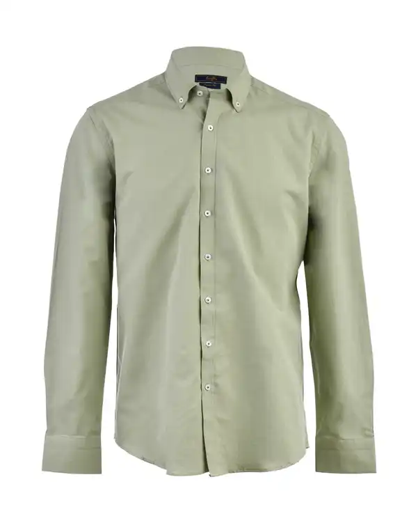 پیراهن مردانه لینن کلاسیک سبز روشن فریولی Feriolli کد 1109418