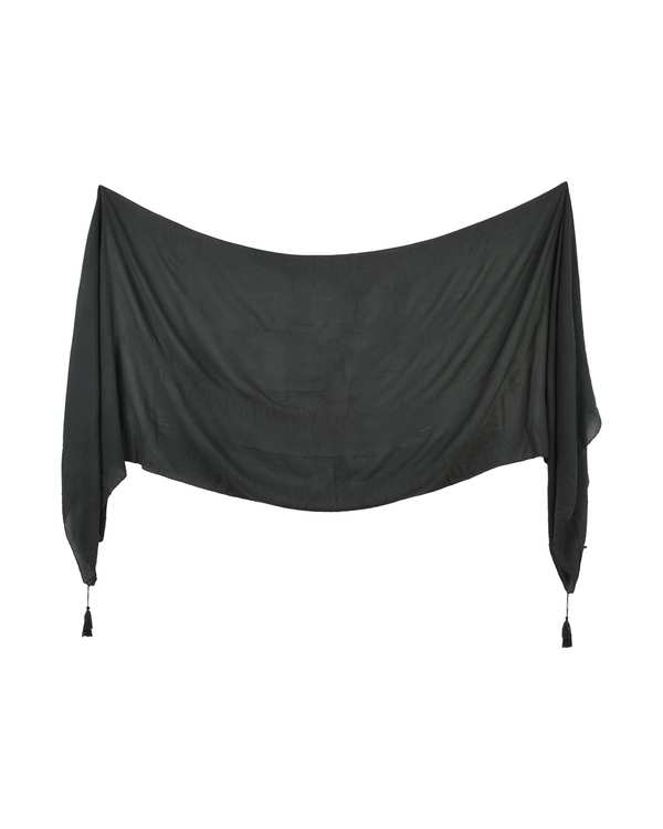 شال زنانه پلیسه زغالی روزانا