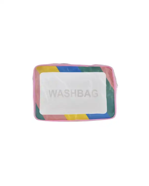 کیف لوازم آرایشی زنانه ضد آب صورتی واش بگ Washbag