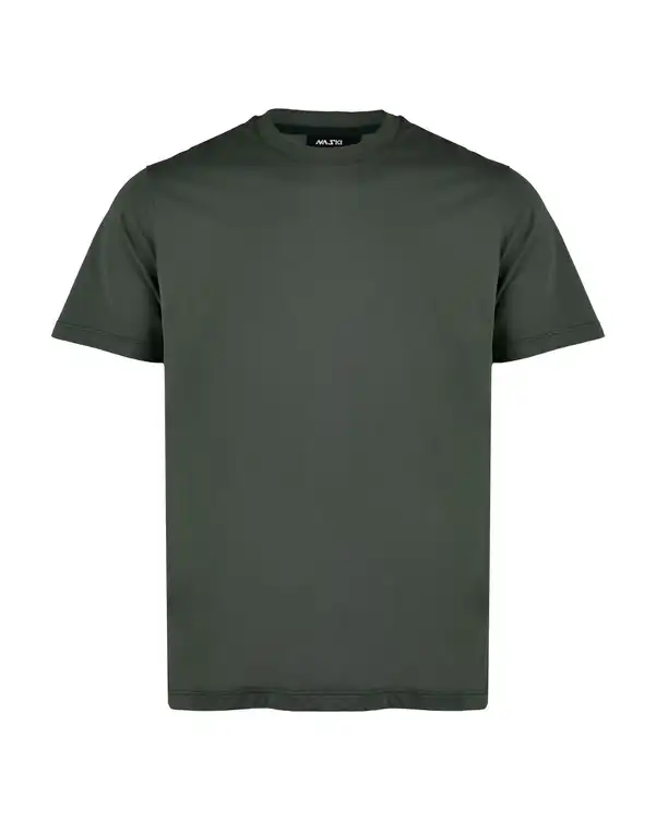 تی شرت مردانه نخی یقه گرد سبز یشمی من تن Man Ten کد 4115