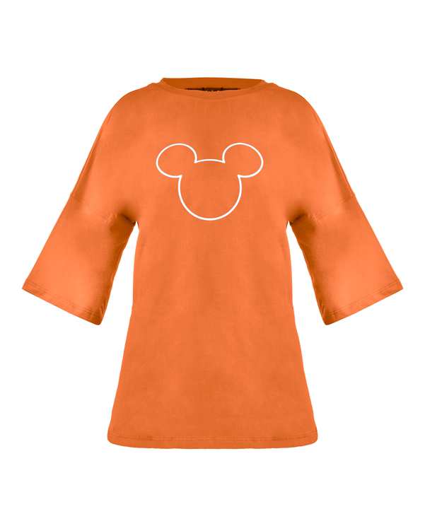 تی شرت زنانه یقه گرد مشکی کیدی Kiddy کد 2464 طرح میکی موس