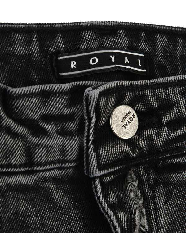 شلوار جین زنانه راسته قد 100 دودی رویال جین Royal Jeans کد 5958 - تصویر 6