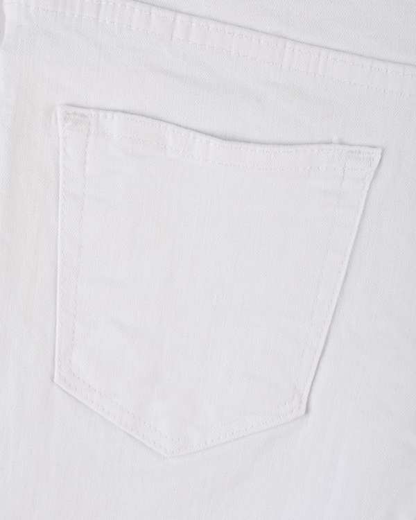 شلوار جین زنانه دمپا گشاد قد 105 سفید رویال جین Royal Jeans کد 400514 - تصویر 5