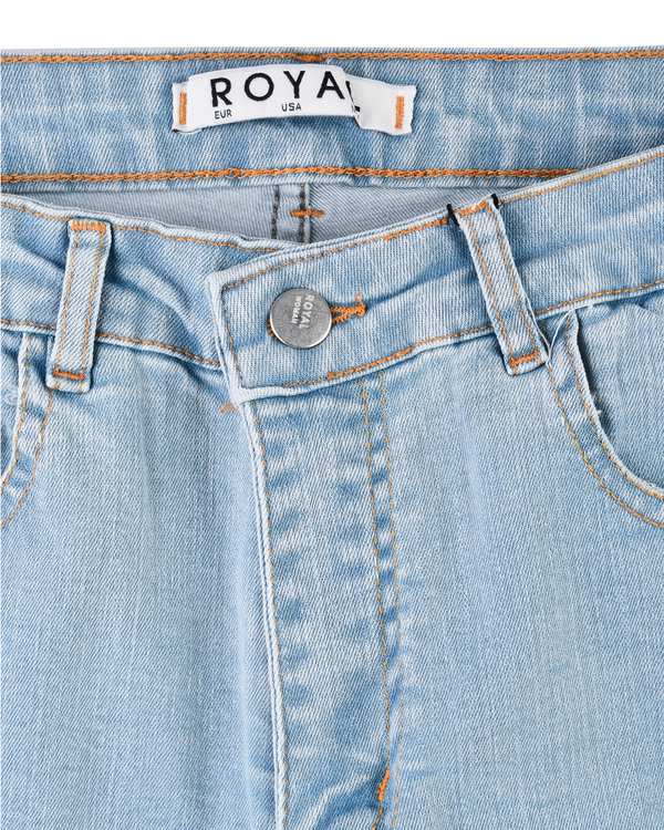 شلوار جین زنانه اسکینی قد 90 آبی رویال جین Royal Jeans کد 400414 - تصویر 4