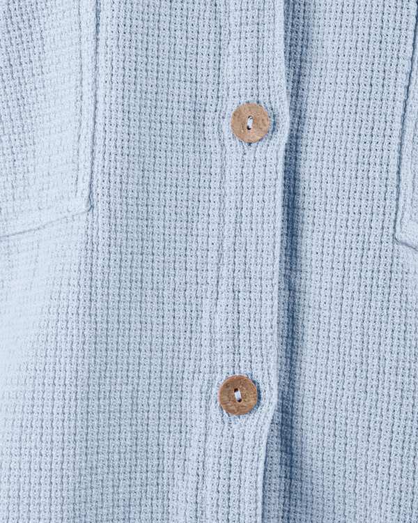 شومیز زنانه حصیری هلالی قد 80 آبی آسمانی رویال جین Royal Jeans کد 20926 - تصویر 3