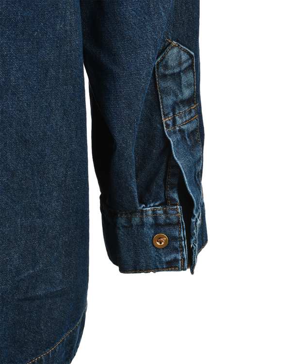 شومیز زنانه جین هلالی قد 75 آبی تیره رویال جین Royal Jeans کد 203394 - تصویر 5