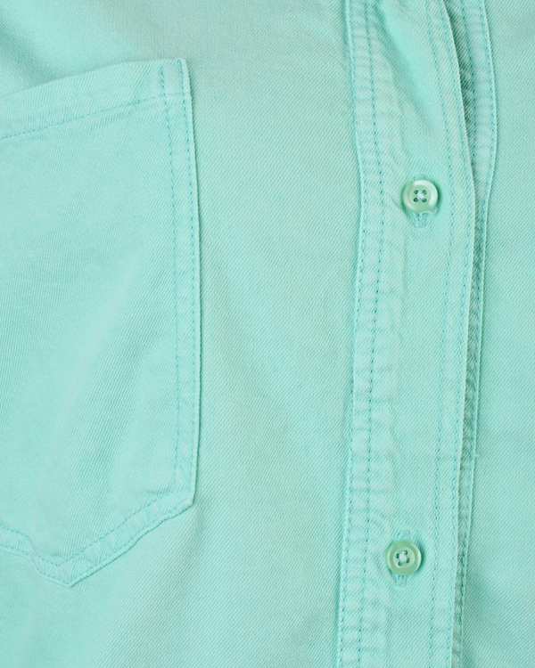 شومیز کتان زنانه قد 70 فیروزه ای رویال جین Royal Jeans کد 202225 - تصویر 3