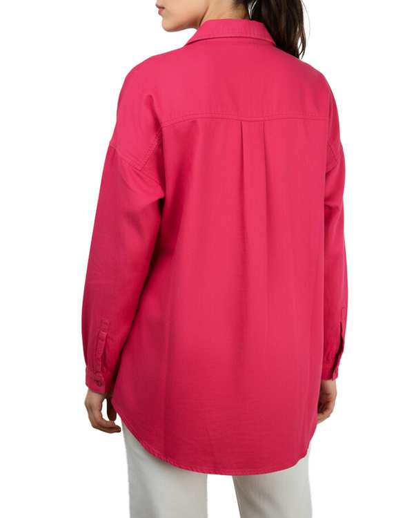 شومیز زنانه کتان قد 75 سرخابی رویال جین Royal Jeans کد 0005199 - تصویر 2