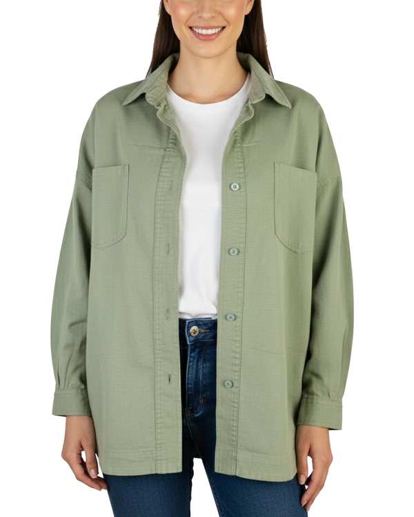 شومیز زنانه کتان سبز سدری آماهی Amahi