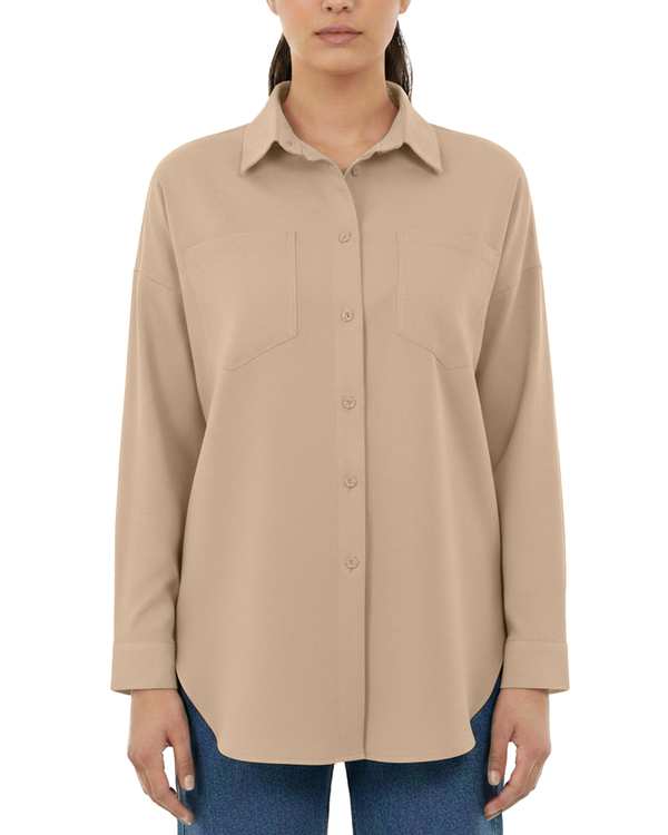 شومیز زنانه کتان کرم آماهی Amahi