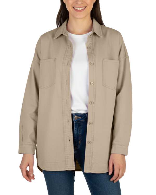 شومیز زنانه کتان خاکی سبز آماهی Amahi