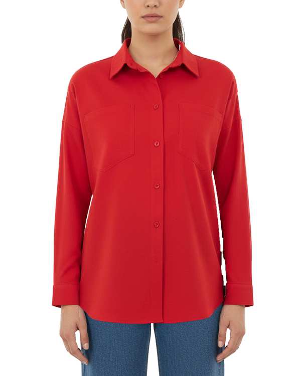 شومیز زنانه کتان سرخابی آماهی Amahi