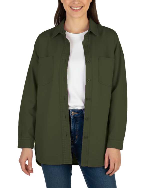 شومیز زنانه کتان سبز یشمی آماهی Amahi