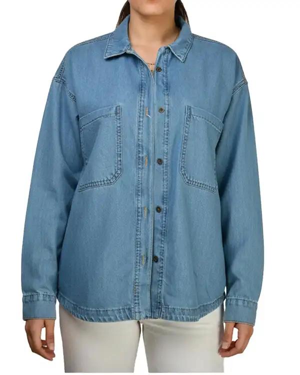 شومیز زنانه جین پایین هلال قد 75 آبی رویال جین Royal Jeans کد 521323 ?>