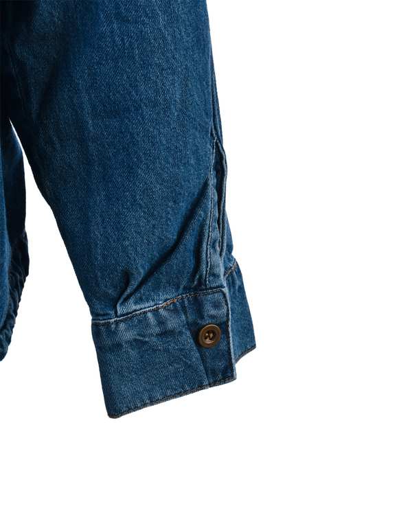 شومیز زنانه جین پایین هلال قد 70 آبی تیره رویال جین Royal Jeans کد 521342 - تصویر 4