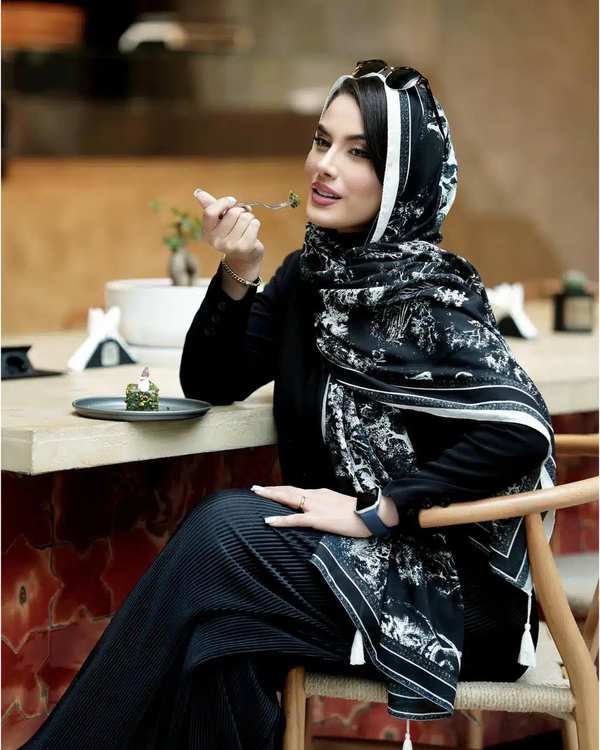 شال زنانه وال مشکی جی دو GIDO کد 01105