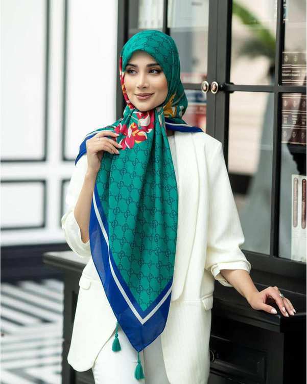 روسری زنانه نخی جی دو GIDO طرح گوچی کد 03