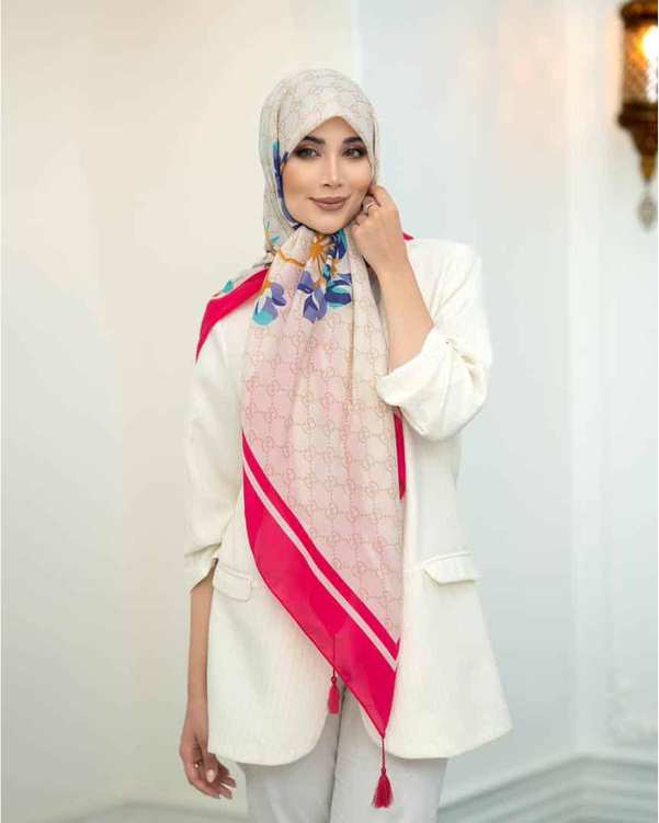 روسری زنانه نخی جی دو GIDO طرح گوچی کد 04