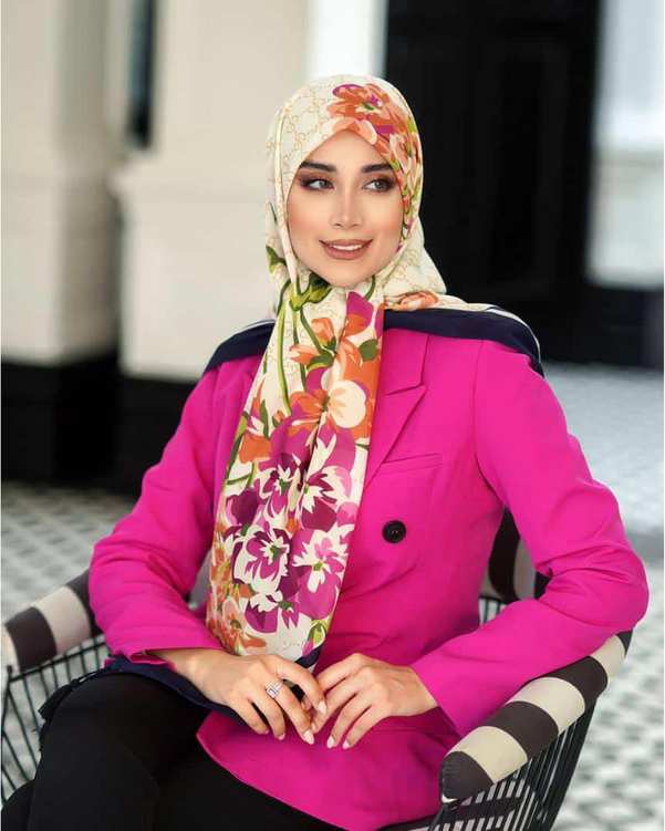 روسری زنانه نخی جی دو GIDO طرح گوچی کد 05