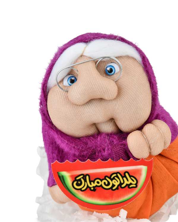 عروسک ننه سرما یلدا نارنجی بنفش - تصویر 2