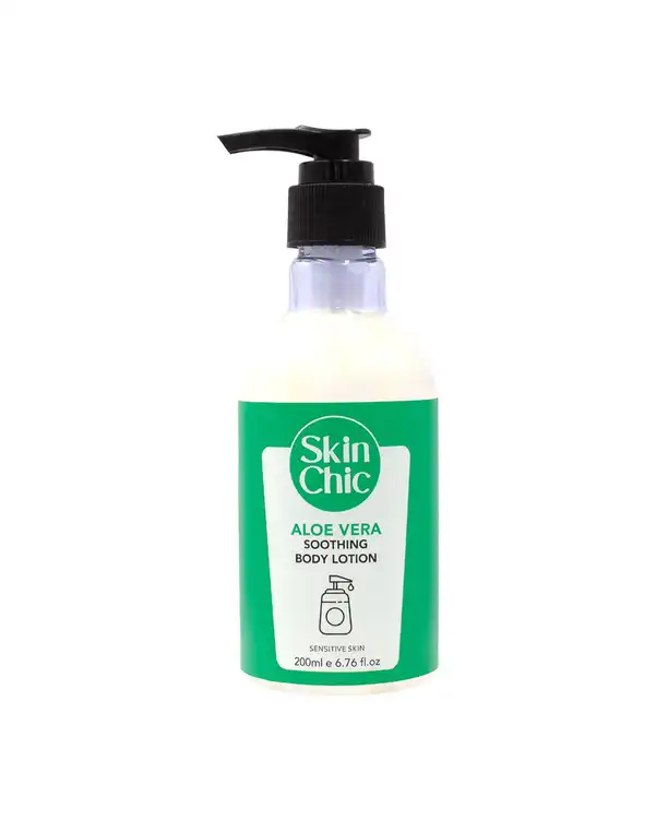 لوسیون بدن اسکین شیک Skin Chic مناسب پوست های حساس حاوی عصاره آلوئه ورا 200ml