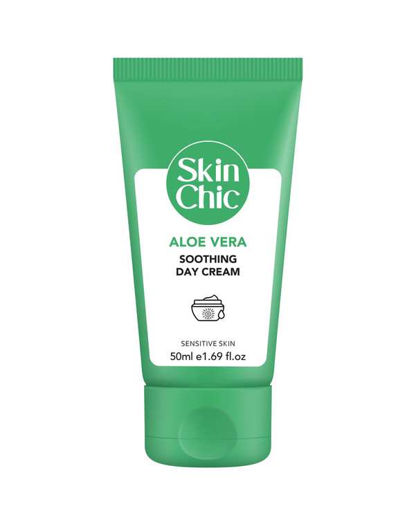 کرم مرطوب کننده و التیام بخش اسکین شیک Skin Chic مناسب پوست های حساس حاوی عصاره آلوئه ورا 50ml