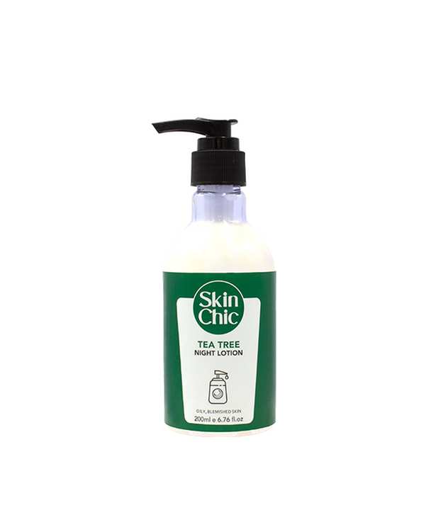 لوسیون شب اسکین شیک Skin Chic مناسب پوست چرب و دارای آکنه حاوی عصاره چای سبز 200ml