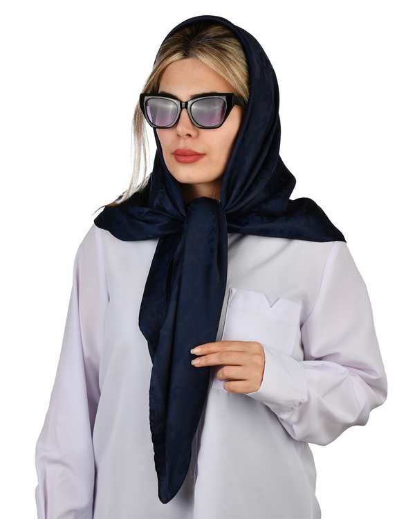 روسری زنانه سرمه ای آماهی Amahi مدل Rozana13