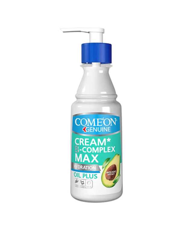 کرم مرطوب کننده ب کمپلکس پمپی کامان Come On پوست های خشک حاوی عصاره آووکادو 200ml