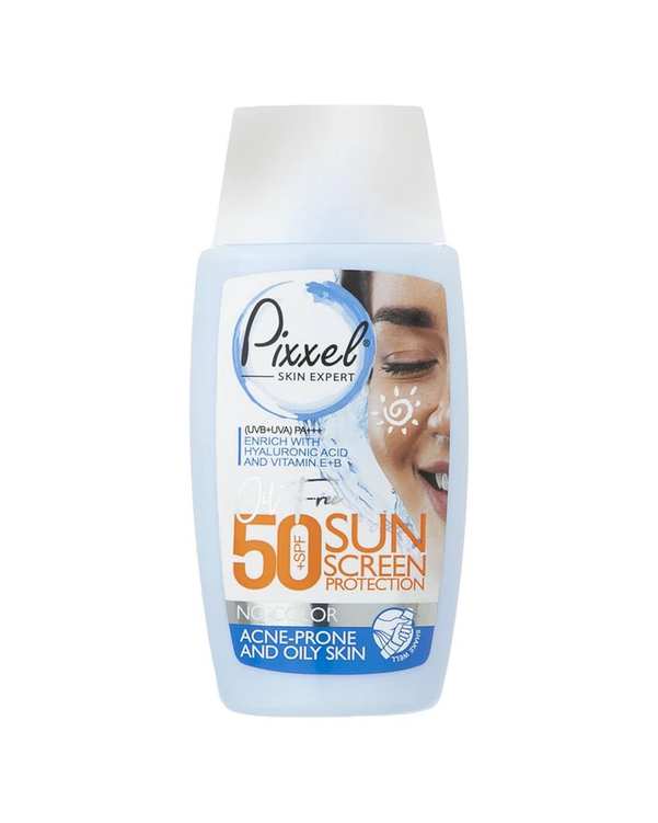 کرم ضد آفتاب بی رنگ SPF50 پیکسل Pixxle مناسب پوست دارای جوش و چرب