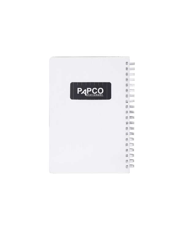 دفتر یادداشت متالیک سیمی 100 برگ سفید پاپکو Papco