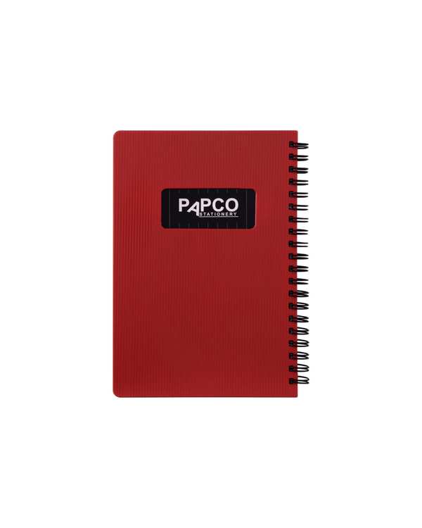 دفتر یادداشت متالیک سیمی 100 برگ قرمز پاپکو Papco