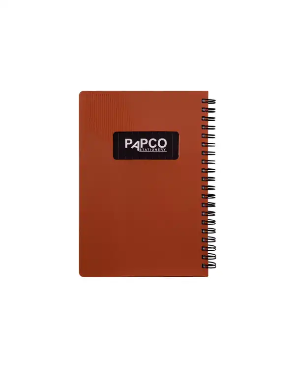 دفتر یادداشت متالیک سیمی 100 برگ مسی پاپکو Papco
