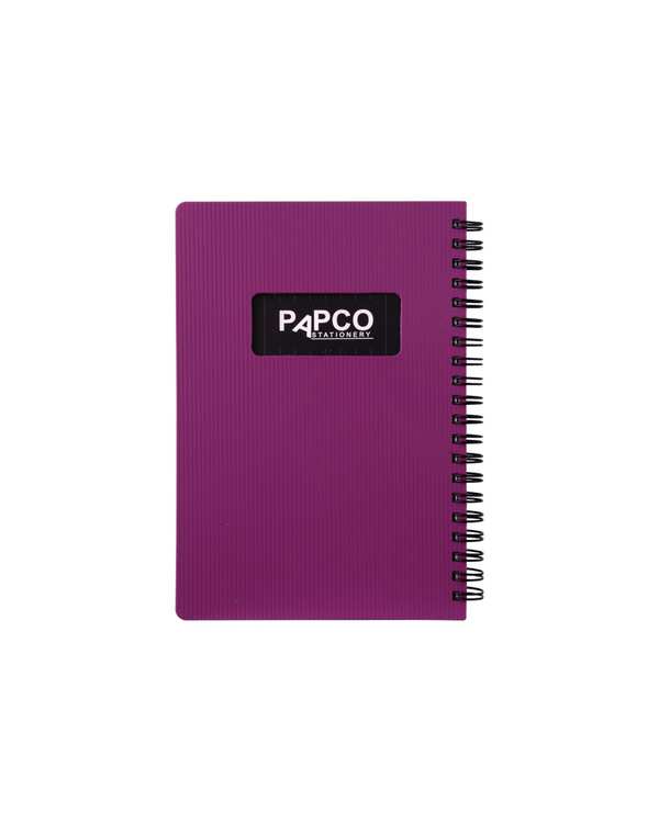 دفتر یادداشت متالیک سیمی 100 برگ بنفش پاپکو Papco