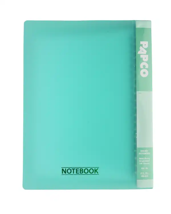 دفتر کلاسوری 100 برگ با قفل فلزی سبز پاپکو Papco سایز A5 کد NB-626