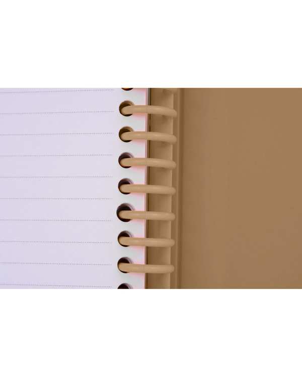 دفتر کلاسوری جیب دار 100 برگ کرم پاپکو Papco کد NB-606 - تصویر 3