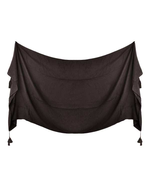 شال زنانه پلیسه قهوه ای روزانا Rozana