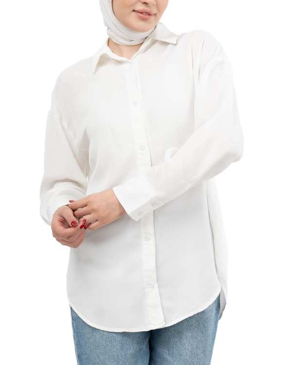 شومیز زنانه قد 70 سفید رویال جین Royal Jeans مدل سونیا کد 00206091