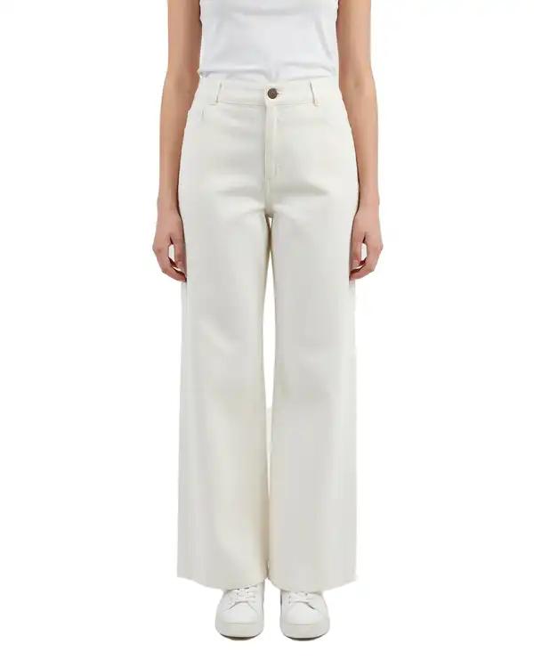 شلوار کتان زنانه سفید آماهی Amahi کد 8027