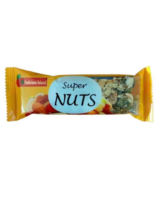 نات بار زرد دلیشس آیلند حاوی بادام هندی و بادام درختی و فندق وزن 30 گرم