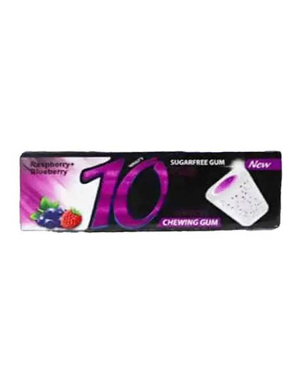 آدامس بدون شکر تن 10 با طعم بلوبری و توت فرنگی بسته 10 عددی