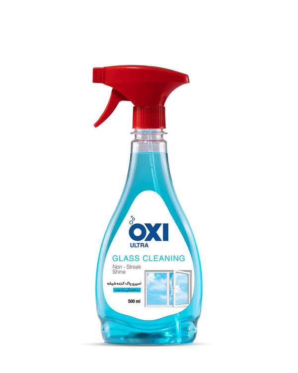 اسپری شیشه پاک کن آبی او ایکس آی OXI حجم ۵۰۰ میلی لیتر