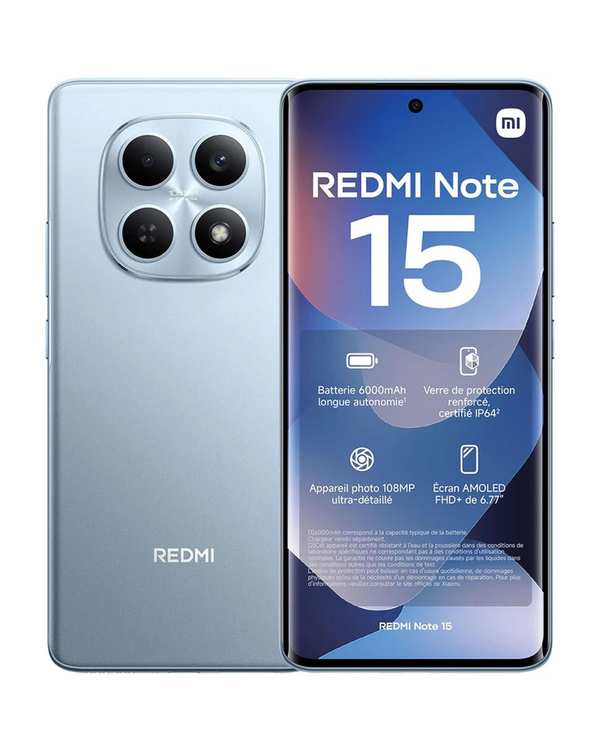 گوشی موبایل شیائومی مدل Redmi Note 15 4G ظرفیت 256 گیگابایت رم 8 گیگابایت - آبی