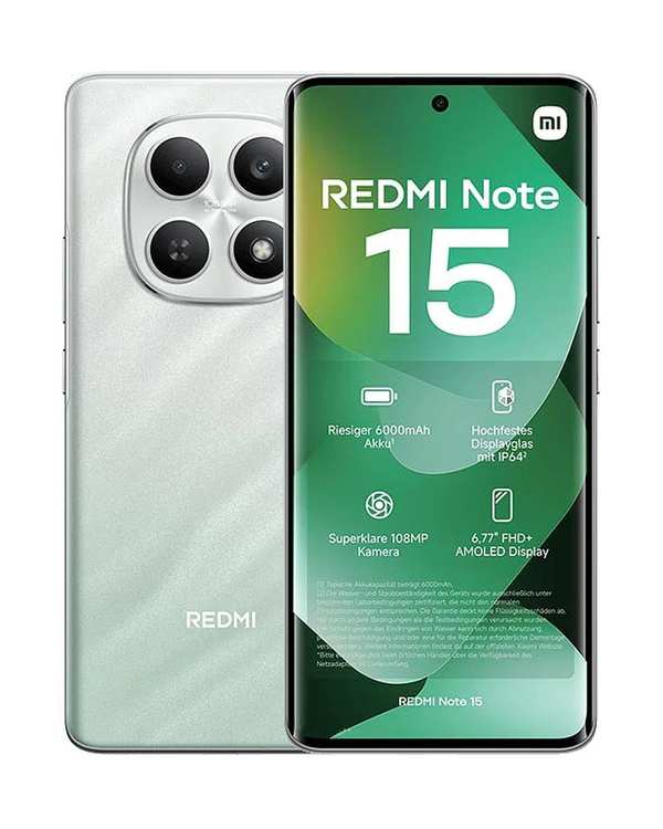 گوشی موبایل شیائومی مدل Redmi Note 15 4G ظرفیت 256 گیگابایت رم 8 گیگابایت - سبز