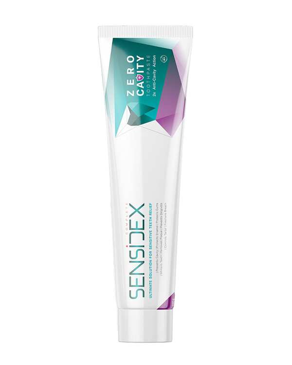 خمیردندان کامل ضد پوسیدگی دندان سنسیدکس Sensidex سری Advanced Relief مدل Zero Cavity وزن 160 گرم