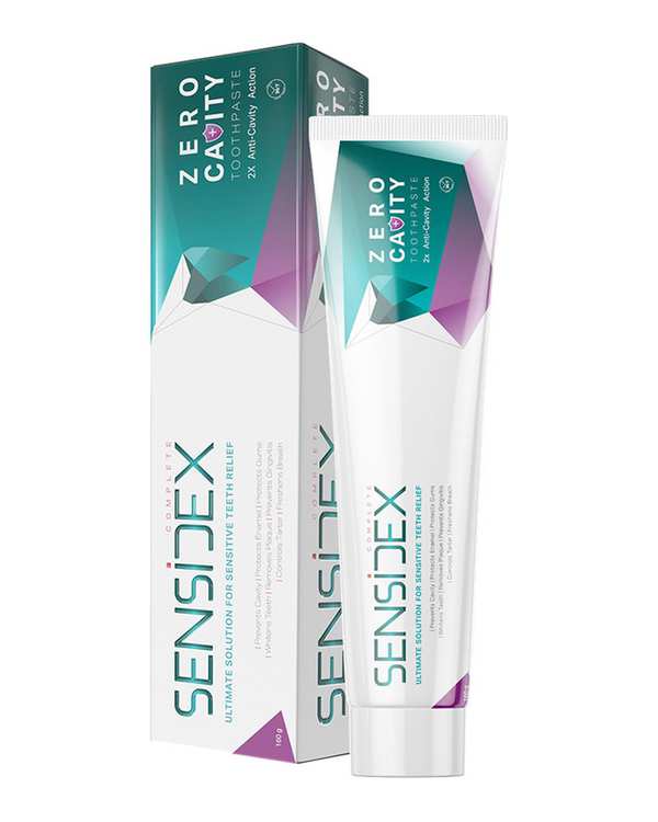 خمیردندان کامل ضد پوسیدگی دندان سنسیدکس Sensidex سری Advanced Relief مدل Zero Cavity وزن 160 گرم - تصویر 2